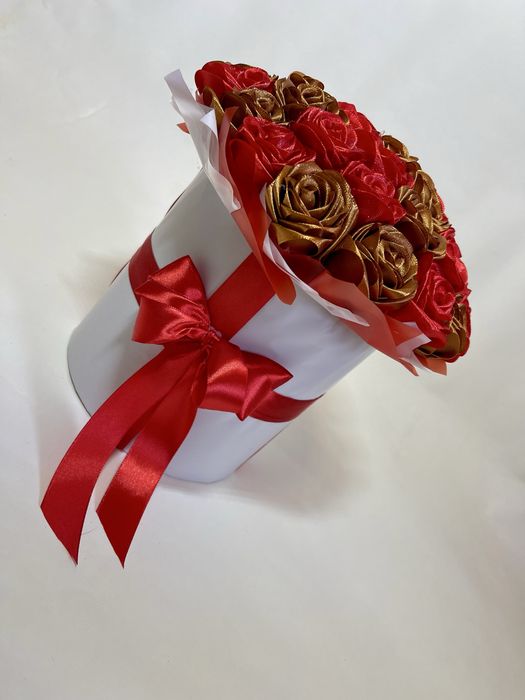 Букет з атласної стрічки