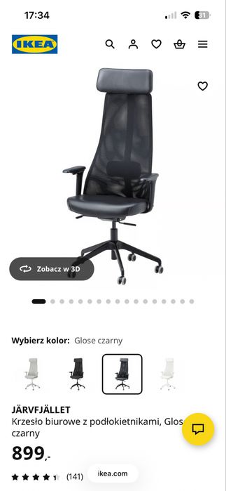 Krzesło biurowe JÄRVFJÄLLET