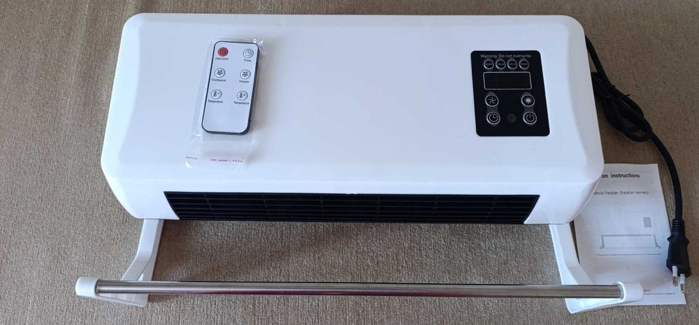 обогреватель настенный с пультом и сушкой тепло вентилятор дуйка LED