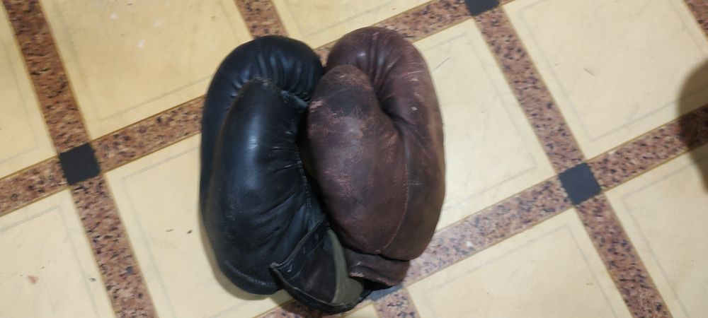 Перчатки боксерские тренировочные, натуральная кожа