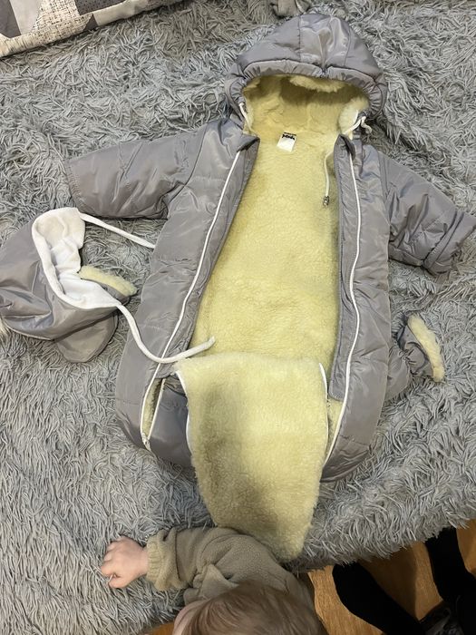Теплий зимовий конверт для малюка 56 розмір