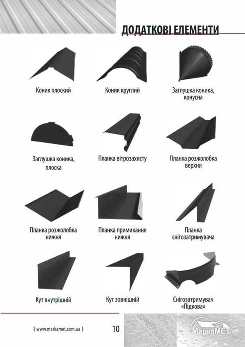 Добірні планки фасадні | Для профнастилу та металочерепиці