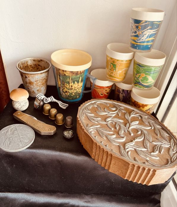 Ложки мельхіор, розпис, вінтажні