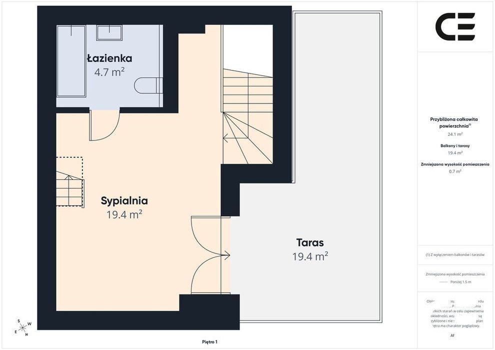 Dwupoziomowe | taras 20 m² | 3 pokoje | klima