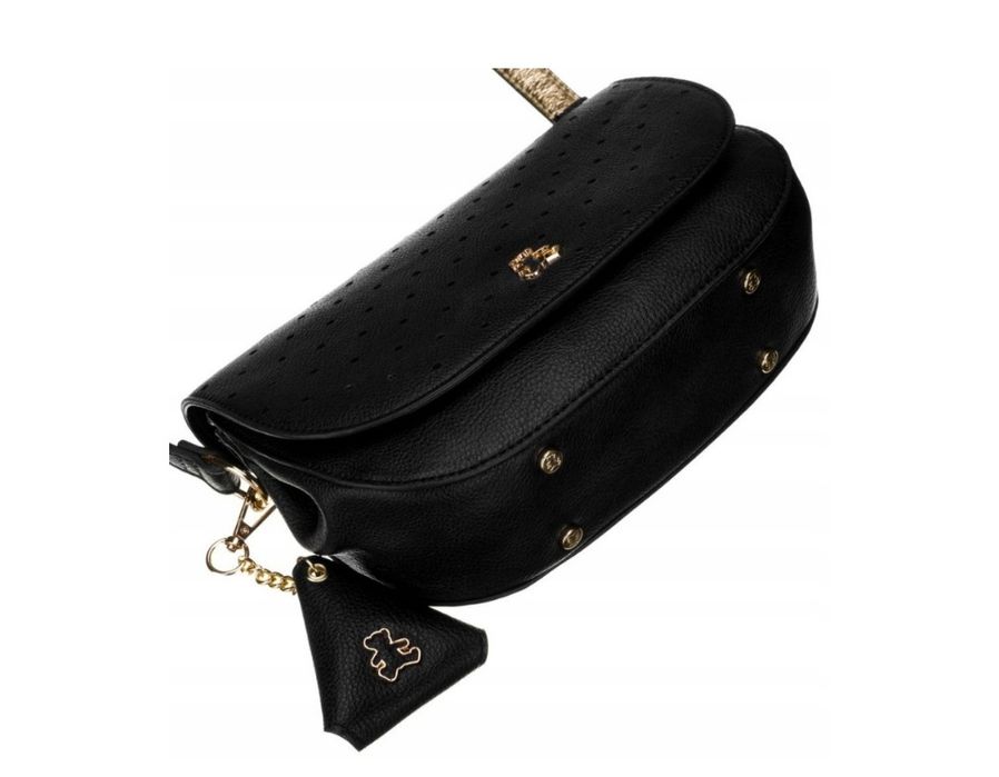 Nowa torebka damska Lulu Castagnette, listonoszka eko czarna