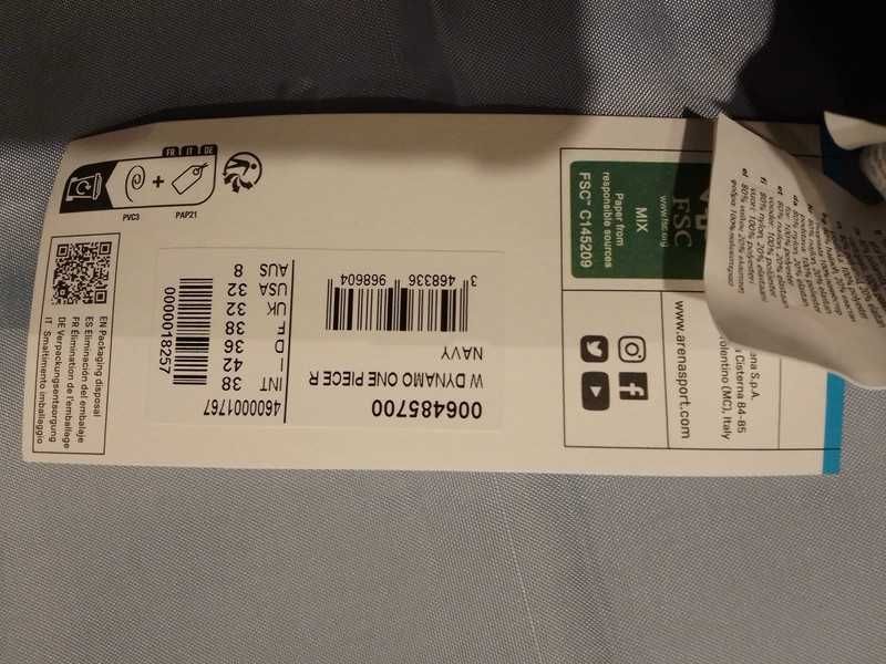 Strój Kąpielowy Jednoczęściowy Arena Dynamo 36 granatowy