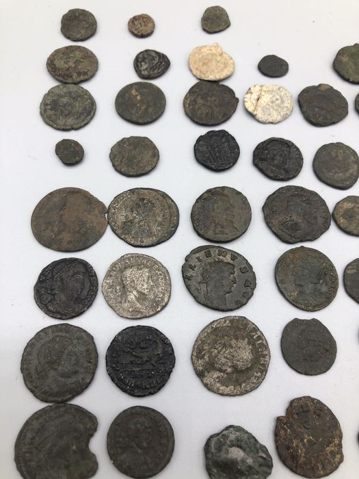 Zestaw 44 monet – rzymskie + 2 średniowieczne – do identyfikacji