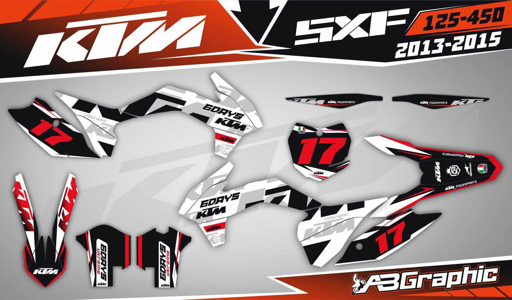Наклейки KTM SX SXF EXC SMC SMR Кросс 50 65 85 125 250 300 350 450 690: ...