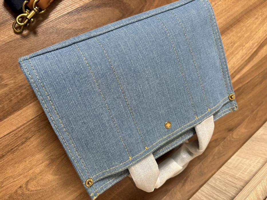 Torebka kuferek jeansowa ala coach nowa