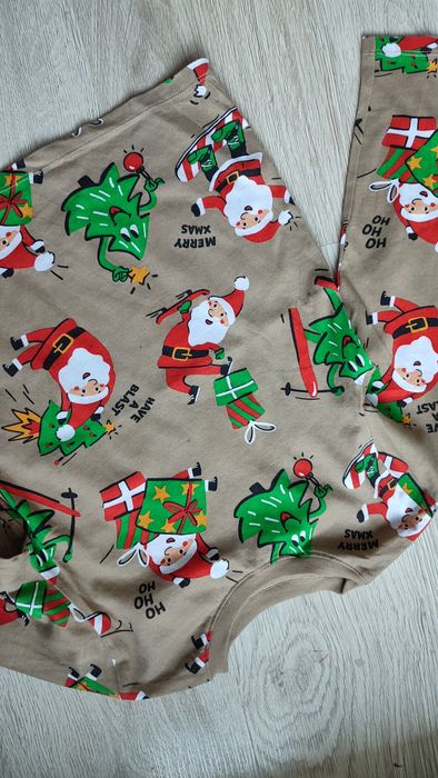Koszulka z długim rękawem mikołaj święta H&M 110/116