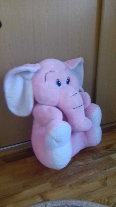 Pluszak 70cm  słoń duży różowy