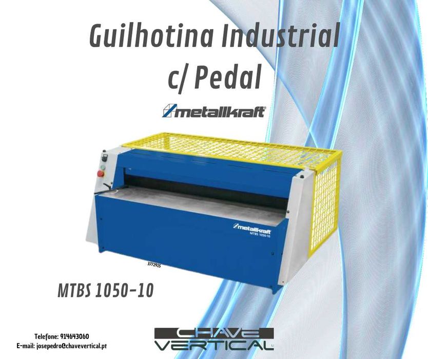 Guilhotina Industrial c/ Pedal MetallKraft MTBS 1050-10  JR19
