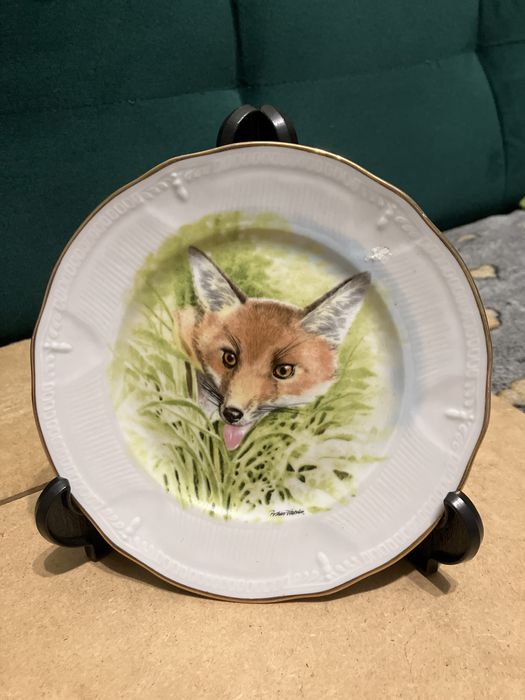 talerze LIMOGES projekt WAKELIN gronostaj borsuk lis