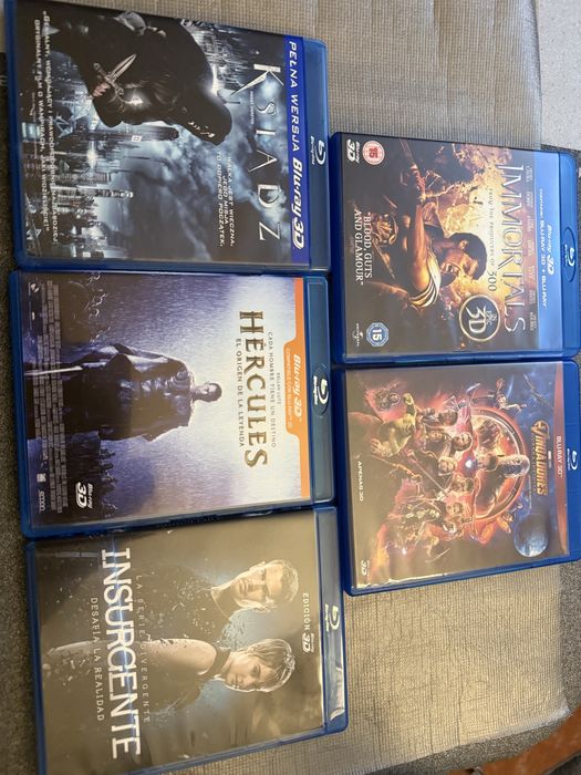 5 Filmes Blu-Ray 3D (como novos)