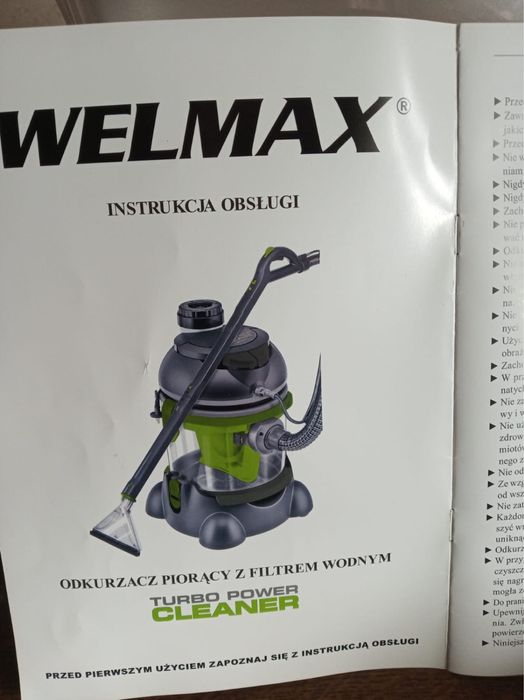 Odkurzacz piorący Welmax Turbo Power Cleaner