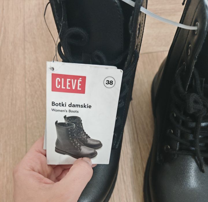 Botki sztyblety damskie sznurowane