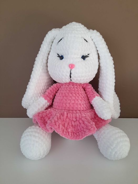 Maskotka misiu króliczek handmade na szydełku