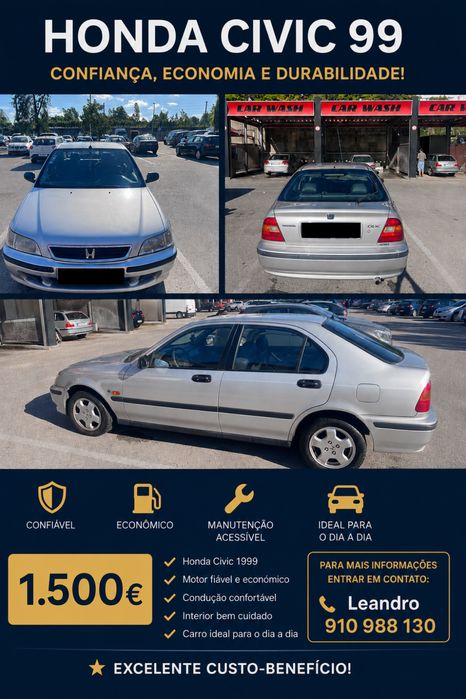 Honda civic 99 em Bom estado