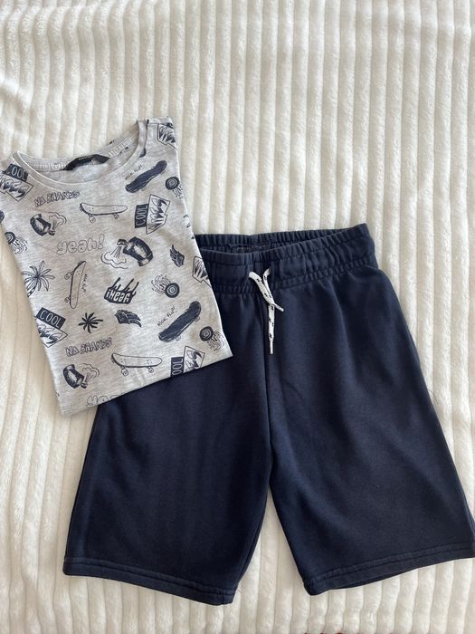 Conjunto casual, calção+t-shirt, 10 anos