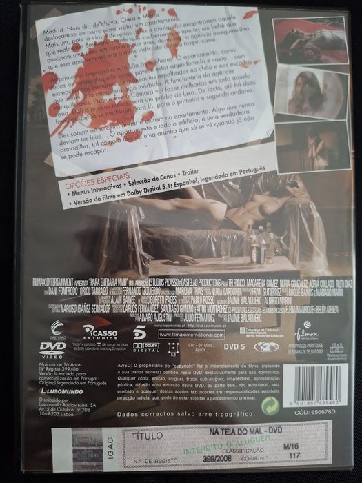 DVD Na Teia do Mal.