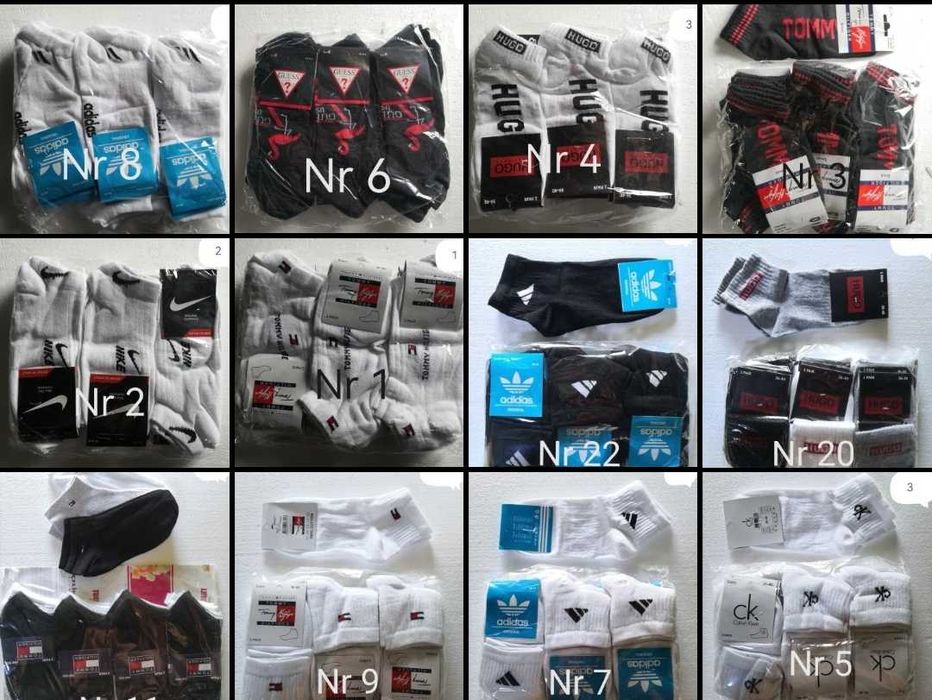 Skarpetki męskie i damskie 12par w paczce Nowe