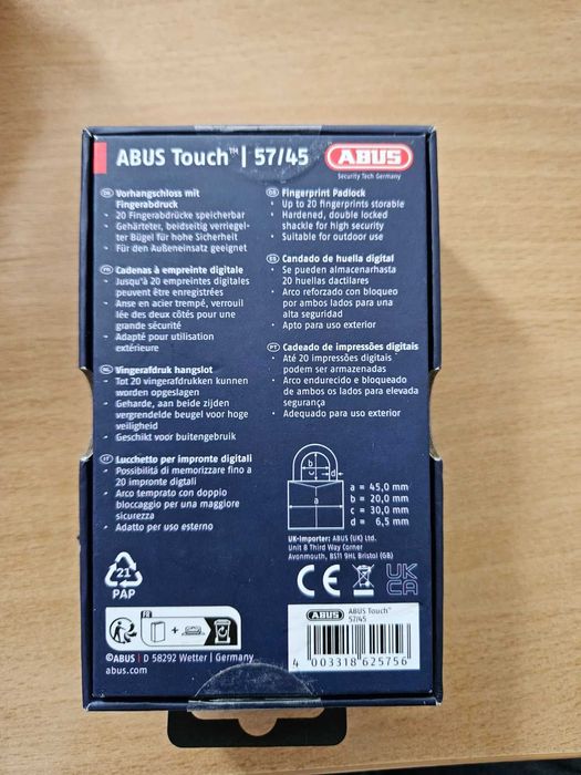 ABUS Touch 45 mm 57/45 Замок