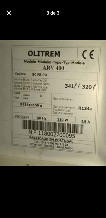 Frigorífico comercio ou industria