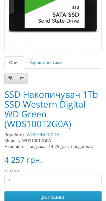 SSD 1TB(1000Гб).