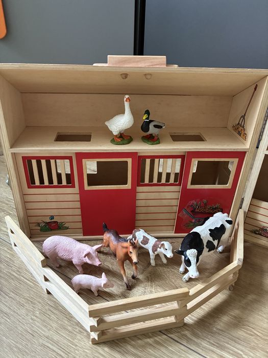 Drewniana stajnia Melissa&Doug i zeierzeta Schleich