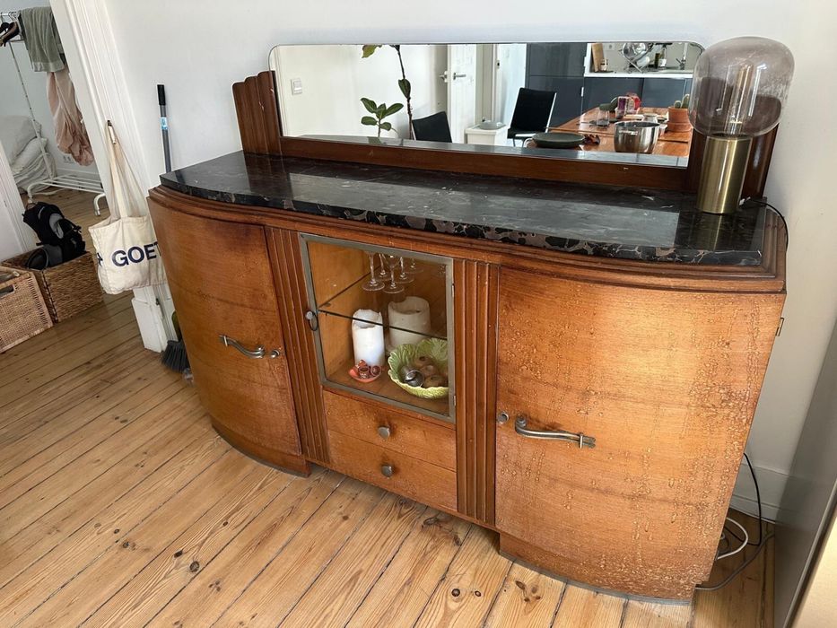 Aparador Art Déco Francês 1940 com Mármore
