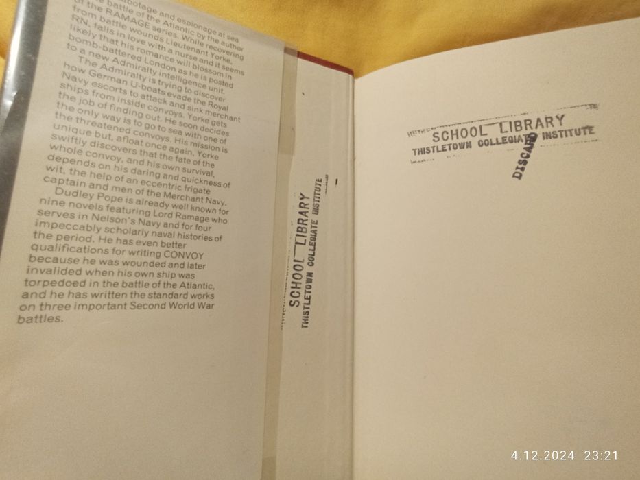 Convoy A novel by Dudley Pope