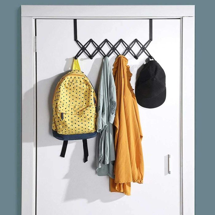 Wysuwany wieszak na drzwi z 6 haczykami, haki na drzwi bez wiercenia