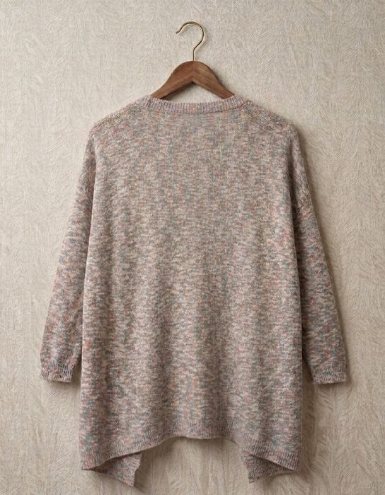 melange cardigan House XS/S oversize luźny sweter narzutka wielokolorowy