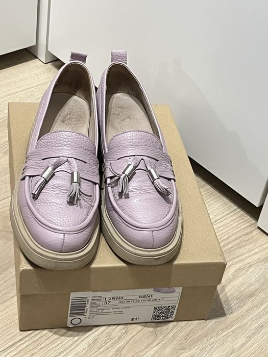 Skorzane mokasyny loafersy Rylko
