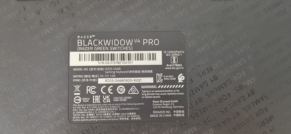 Klawiatura Razer BlackWidow V4 Pro (Green Switch)