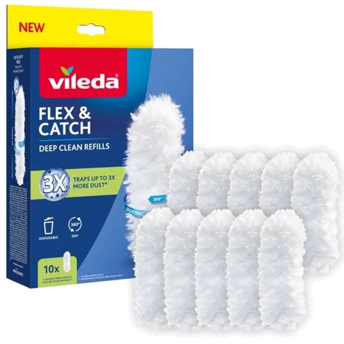Wkłady Do Miotełki Do Kurzu Vileda Flex & Catch 10 Sztuk Duster 360