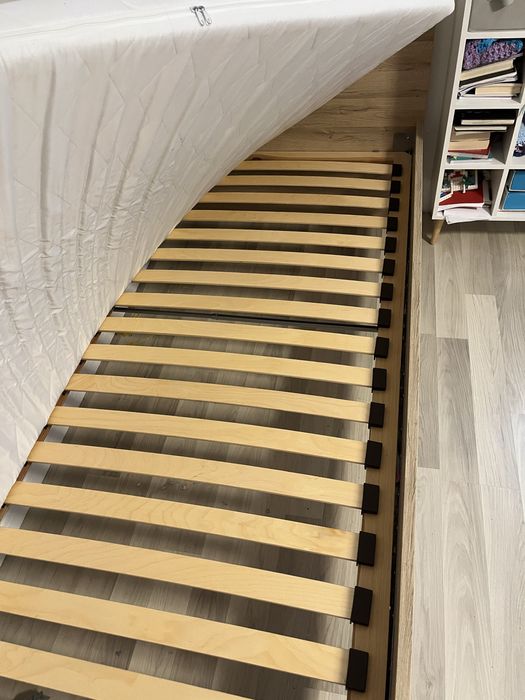 Łóżko młodzieżowe Forte 200cm*90cm ze stelażem dąb sonoma