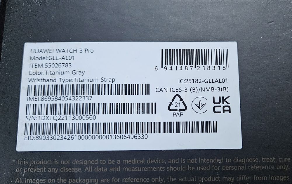 Huawei  WATCH 3 PRO Titanium