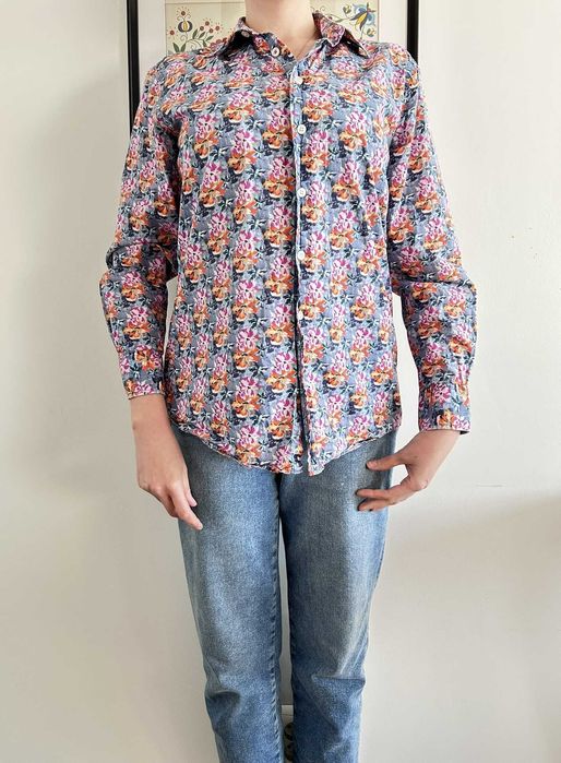 Kolorowa koszula damska bawełniana 42