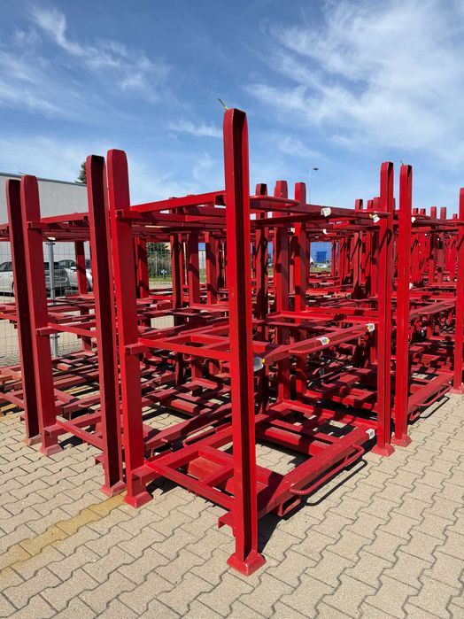 Ciężki regał stalowy przemysłowy / magazynowy / transportowy – bardzo solidny – 37 szt.