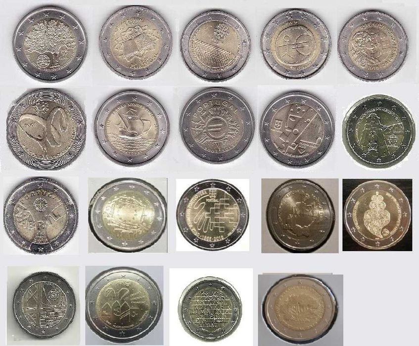Portugal moedas de 2 euro comemorativas UNC
