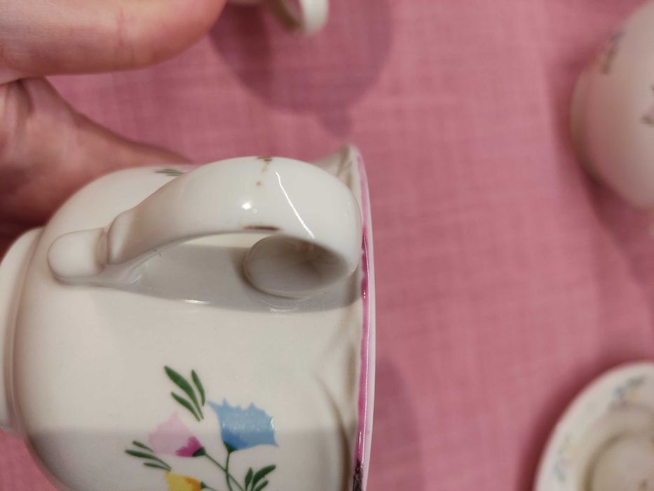 Serwis kawowy porcelanowy dla 6 osób Schramberger Majolika