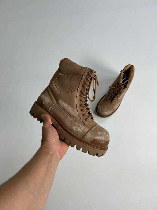 BALENCIAGA Strike boots ботинки коричневые черевики коричневі archive