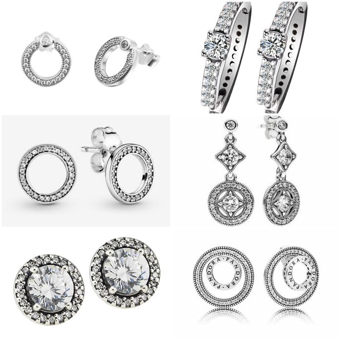 Пандора серьги , набор с колье