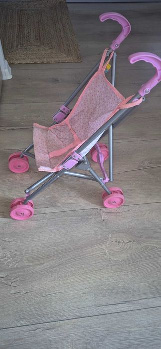 Wózek spacerówka dla lalek z lalką co wydaje odgłosy dziecka komplet.