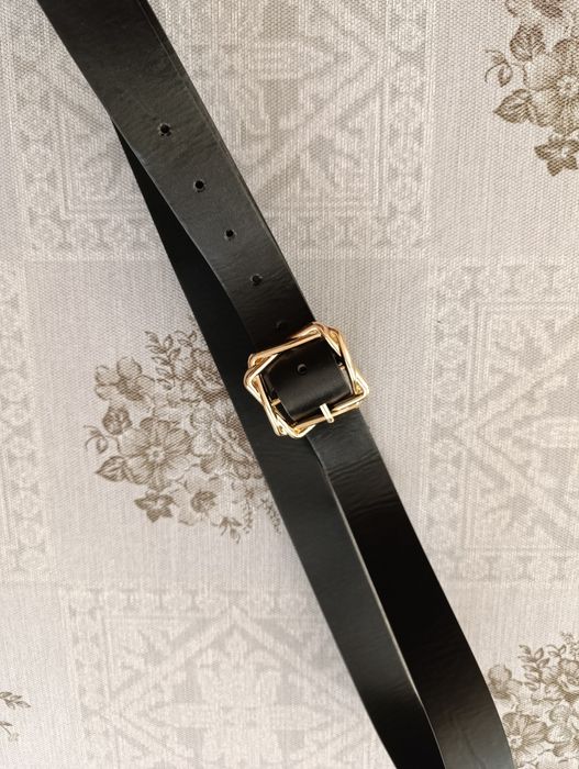 Pasek damski czarny 128 cm