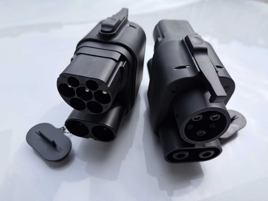 Адаптер, перехідник CCS1 CCS2 + Type2 2в1 | швидка зарядка до 250кВт