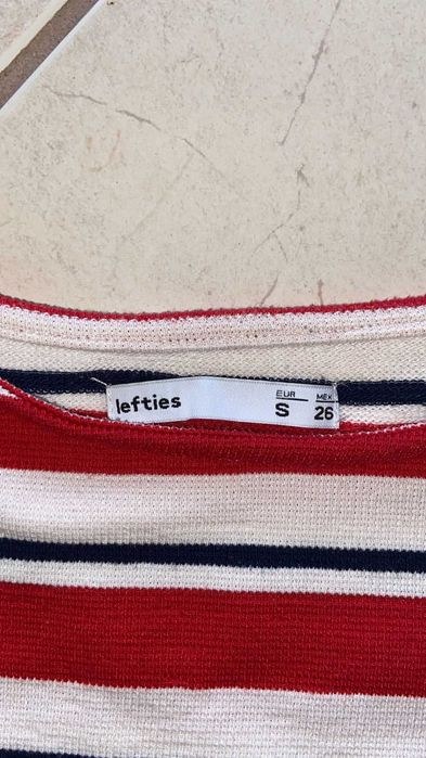 Lefties Red and White Striped Long Sleeve Shirt