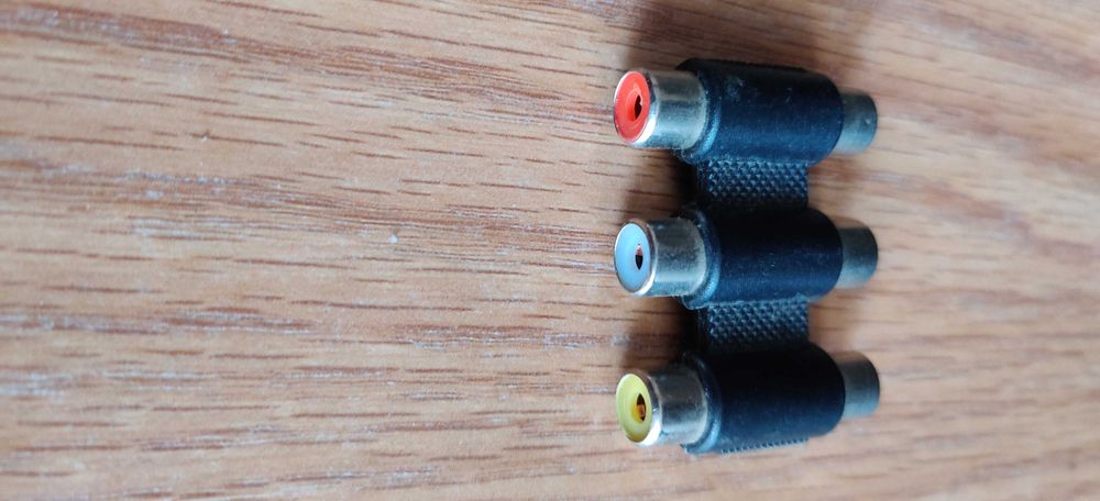 Conector 3 RCA audio fêmea fêmea