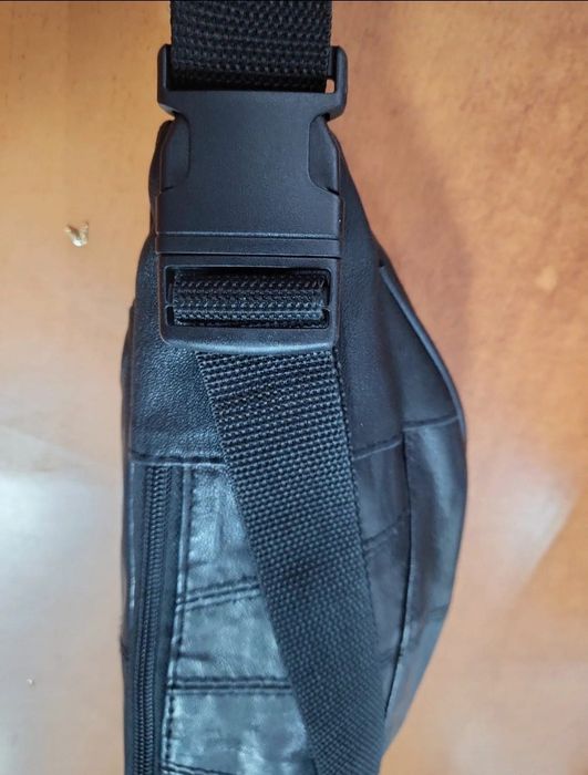 Nerka skóra naturalna czarna duża